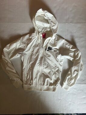 Nike White Windbreaker Jacket size S